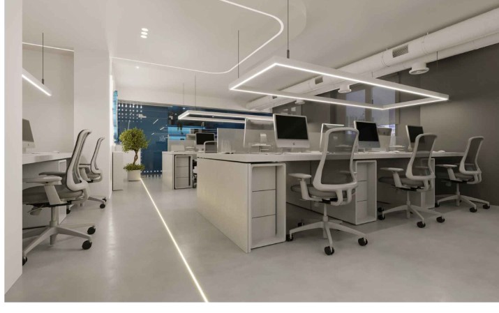 Technical service workspace architectural render